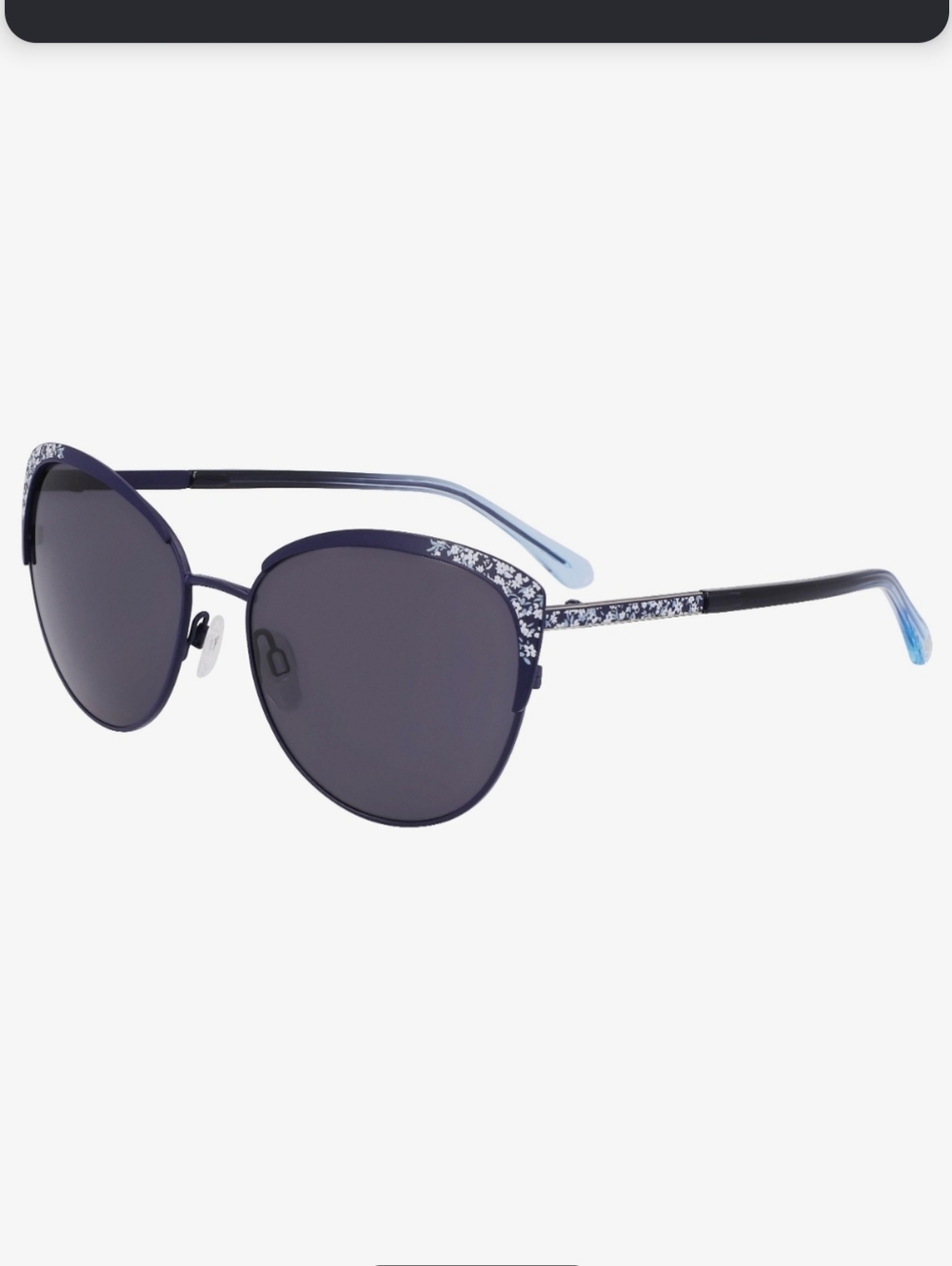 Draper James Sunglassess DJ7055 Indigo Floral 58 17 140. Brand New With Case